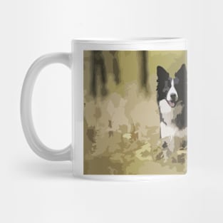 Border Collie Digital Painting Mug